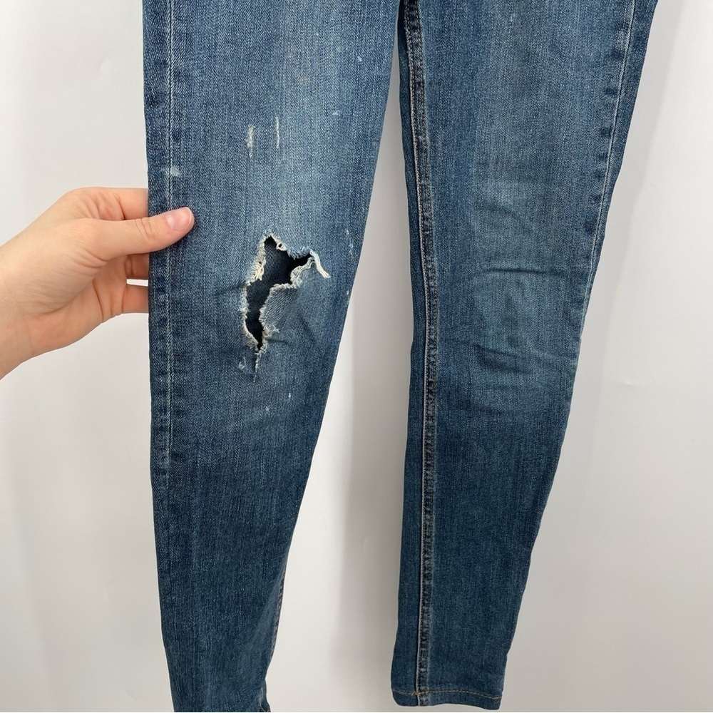 Rag & Bone Distressed Skinny Jeans - Picture 6 of 10